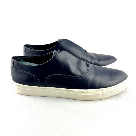Vince Shoes - Vince Women Shoes Navy Blue Flats Leather Slip On Casual Loafers Size 9.5 M